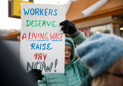 December 19, 2019: State Senator Art Haywood joined POWER to Carol for A McRaise event outside of the Chelten Avenue McDonald’s.  This was an effort to get owner Derek Giacomantonio to raise the wage of his employees to $15 an hour.
