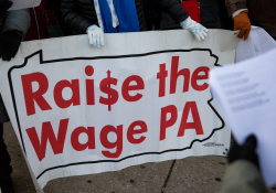 December 19, 2019: State Senator Art Haywood joined POWER to Carol for A McRaise event outside of the Chelten Avenue McDonald’s.  This was an effort to get owner Derek Giacomantonio to raise the wage of his employees to $15 an hour.