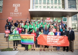 April 27, 2019: Senator Art Haywood welcomes the Team 26 Sandy Hook Riders to Philadelphia. Team 26 rides to Pittsburgh uniting Newtown with Squirrel Hill in order to reduce Gun Violence.