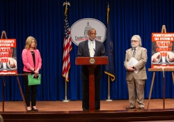 June 12, 2019 – State Senator Art Haywood (D-Montgomery/Philadelphia), State Senator Vincent Hughes (D-Philadelphia/Montgomery) State Senator Katie Muth (D-Berks/Chester/Montgomery), and PA Budget and Policy Center Director Marc Stier hosted a press conference announcing the Fair Share Tax legislation introduced earlier this week.
