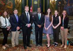 June 25, 2019: Senator Haywood’s summer interns spend the day on the PA Senate Floor .