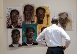 August 14, 2018: SenatorHaywood spoke at the opening of “Souls Shot: Portraits of Victims of Gun Violence.” The exhibit in the PA State Capitol’s East Wing features artists’ poignant testimony on the effect of the scourge of gun violence on families and communities.James Robinson | Pennsylvania Senate Democratic Caucus