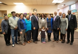 November 15, 2018: Senator Art Haywood (D-Montgomery/Philadelphia) joined Mayor Jim Kenney, State Representative Isabella Fitzgerald, State Representative Chris Rabb, Director of the Governor’s Southeast Regional Office Nedia Ralston, District Representative for Congressman Dwight Evans, Numa St.Louis, and Free Library President Siobhan A. Reardon for a check presentation of $1 million at the West Oak Lane Library in Philadelphia.