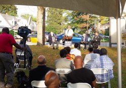 October 14, 2021: Sen. Haywood invited local civic and religious leaders to a Love Your Neighbor Rally last night outside his district office in Roslyn.