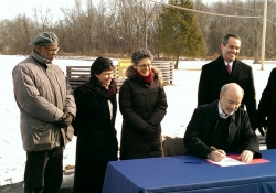 January 29, 2015: I was proud to support Governor Wolf as he signed an executive order restoring the ban on drilling licenses on state land in Philadelphia's Benjamin Rush State Park.