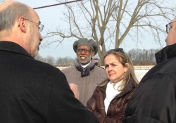 January 29, 2015: I was proud to support Governor Wolf as he signed an executive order restoring the ban on drilling licenses on state land in Philadelphia's Benjamin Rush State Park.