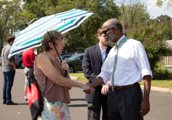 September 4, 2019: State Sen. Art Haywood  led a Clean Energy rally in Abington Township to propose a clean-energy bill that would slash carbon emissions from the electric power sector at least 90 percent by 2040.