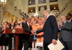 June 5, 2019: Sen. Art Haywood speaks alongside gun control advocates on National Gun Violence Awareness Day.