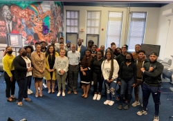 March 22, 2022: Senator Haywood meets with Chad Lassiter and students at Shippensburg University.