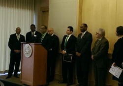 March 17, 2015: I joined Senator Farnese in supporting Senator Hughes' Universal Voter Registration proposal to protect our democracy.
