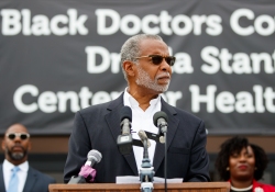 May 16, 2022 – Senator Art Haywood, Senator Vincent Hughes , and House Democratic Leader Joanna McClinton hosted a check presentation and press conference at the Dr. Ala Stanford Center for Health Equity (ASHE) in Philadelphia. They presented a $2.8 million check to the Pennsylvania School-Based Health Alliance for behavioral health services in school-based health centers and a $1 million check to the Black Doctors Consortium for health programs assistance and continued growth.