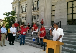 August 7, 2015: Joining Communications Workers of America to Demand Good Corporate Citizenship