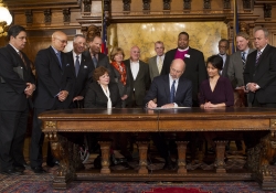 March 7, 2016: Governor Wolf signs an executive order raising the minimum wage for state employees and contractors to $10.15/hour.