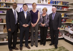 May 7, 2015: Leading a Raise the Wage Press Conference at Abington Inter-Faith Food Cupboard