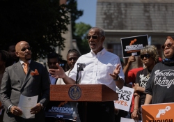 June 14, 2024: Senator Art Haywood, other state and city lawmakers, advocates, and community members held a press conference and rally to call for more investments for local gun violence prevention efforts and the passage of commonsense gun legislation, like red flag and ghost gun laws.