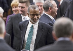 February 7, 2017: Senator Haywood preparing for Gov. Wolf's 2017-18 Budget Address.