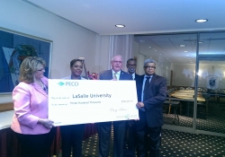 November 6, 2014: LaSalle University Receives PECO Rebate