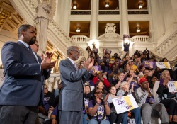 April 9, 2024: Senator Haywood Rallies with Labor to Raise The Minimum Wage