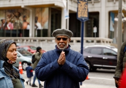 April 18, 2022:  State Senator Art Haywood joined gun violence prevention advocates at City Hall to demand that Mayor Jim Kenney take six immediate actions to reduce gun violence in Philadelphia.