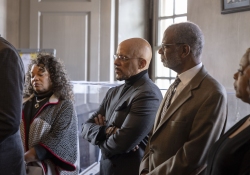 February 22, 2024:  Senator Art Haywood hosted a press conference to release a follow-up report to his 2023 State of Black PA Report.  Senator Haywood was joined by Senator Vincent Hughes (D-7), Philadelphia City Councilmember Cindy Bass, Philadelphia NAACP Branch President Catherine Hicks, Urban League of Philadelphia President and CEO Dr. Darrien Anderson, and Anthony Luker- representing the Governor Shapiro administration.