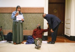 April 18, 2022:  State Senator Art Haywood joined gun violence prevention advocates at City Hall to demand that Mayor Jim Kenney take six immediate actions to reduce gun violence in Philadelphia.