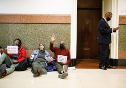 April 18, 2022:  State Senator Art Haywood joined gun violence prevention advocates at City Hall to demand that Mayor Jim Kenney take six immediate actions to reduce gun violence in Philadelphia.