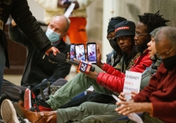 April 18, 2022:  State Senator Art Haywood joined gun violence prevention advocates at City Hall to demand that Mayor Jim Kenney take six immediate actions to reduce gun violence in Philadelphia.