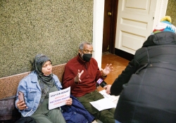 April 18, 2022:  State Senator Art Haywood joined gun violence prevention advocates at City Hall to demand that Mayor Jim Kenney take six immediate actions to reduce gun violence in Philadelphia.