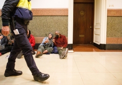 April 18, 2022:  State Senator Art Haywood joined gun violence prevention advocates at City Hall to demand that Mayor Jim Kenney take six immediate actions to reduce gun violence in Philadelphia.