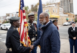 November 9, 2018: In honor of Veterans Day, Senator Haywood held a ceremony to raise the flag at Lonnie Young Recreation Center and to pay tribute to our veterans.