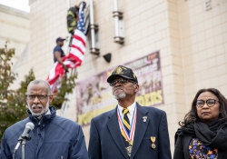November 9, 2018: In honor of Veterans Day, Senator Haywood held a ceremony to raise the flag at Lonnie Young Recreation Center and to pay tribute to our veterans.