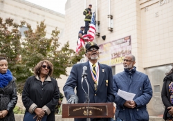 November 9, 2018: In honor of Veterans Day, Senator Haywood held a ceremony to raise the flag at Lonnie Young Recreation Center and to pay tribute to our veterans.