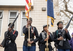 November 9, 2018: In honor of Veterans Day, Senator Haywood held a ceremony to raise the flag at Lonnie Young Recreation Center and to pay tribute to our veterans.