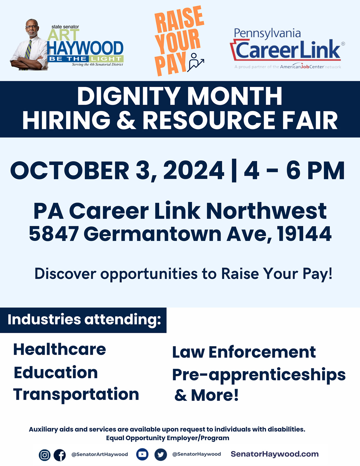 Dignity Month Hiring & Resource Fair - October 3, 2024