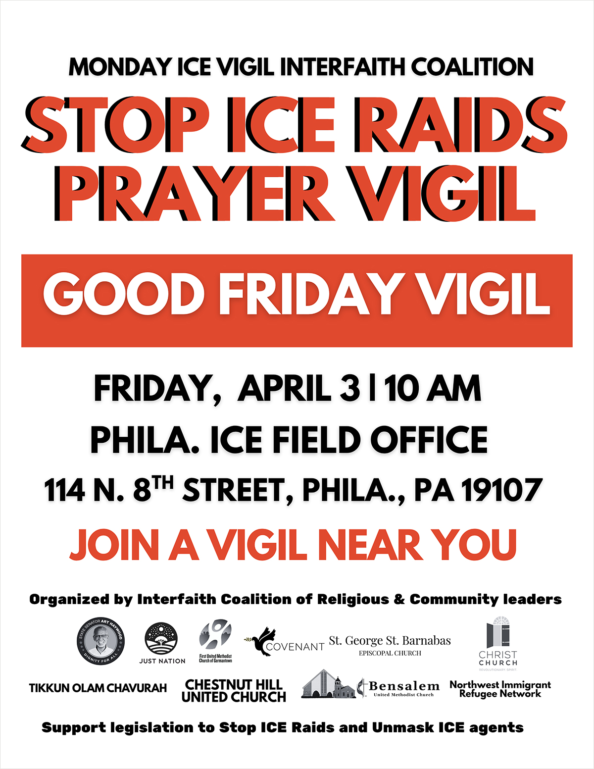ICE OUT - Good Friday Vigil